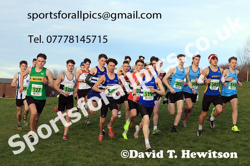 Mens under-20s 2024 NECAA Cross Country Champs., Temple Park, South Shields. Photo: David T. Hewitson/Sports for All Pics